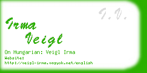 irma veigl business card